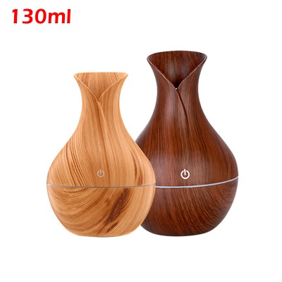 7 Color Changing Led Light Machine Bottle Electric Aroma Wooden Diffuser